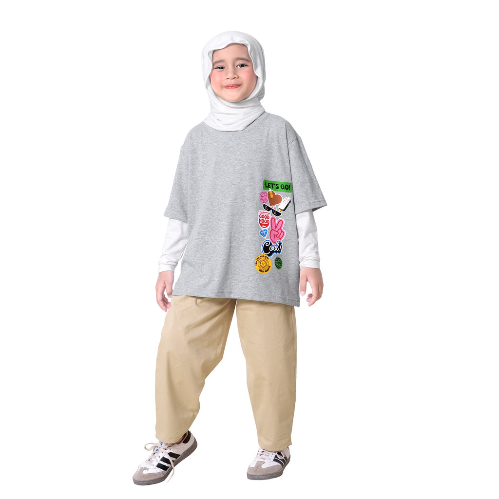 YUMA OVERSIZE TEE - LIGHT GREY