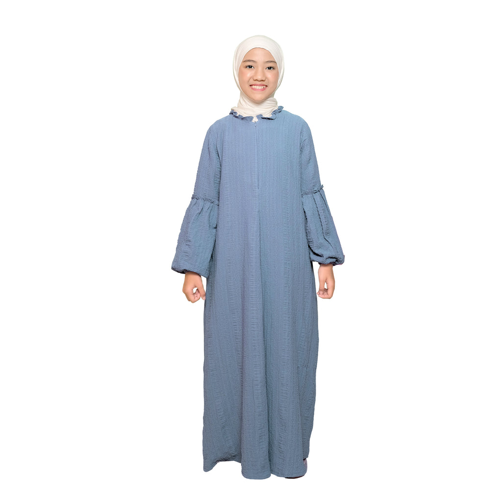''EID SERIES'' HANIA DRESS - STEEL BLUE