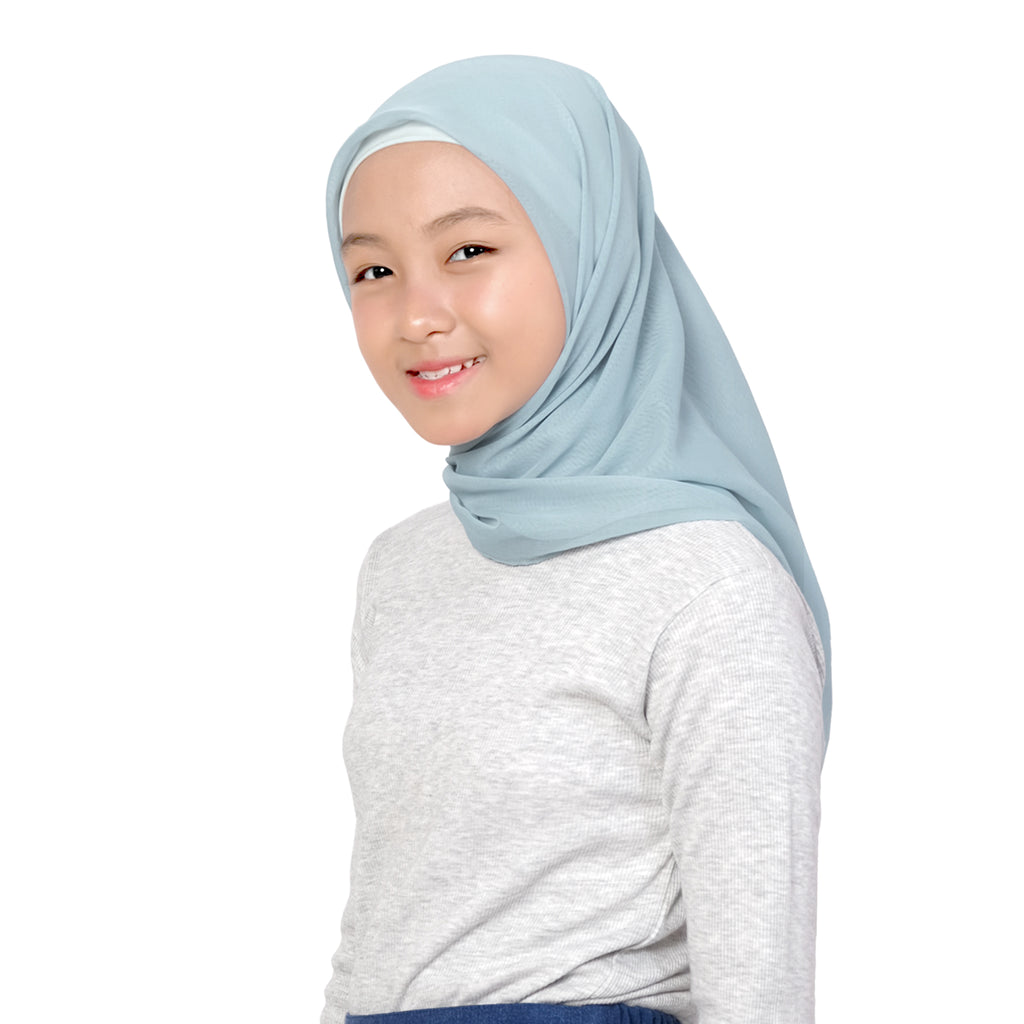 EUN MI SQUARE HIJAB - IRISH BLUE