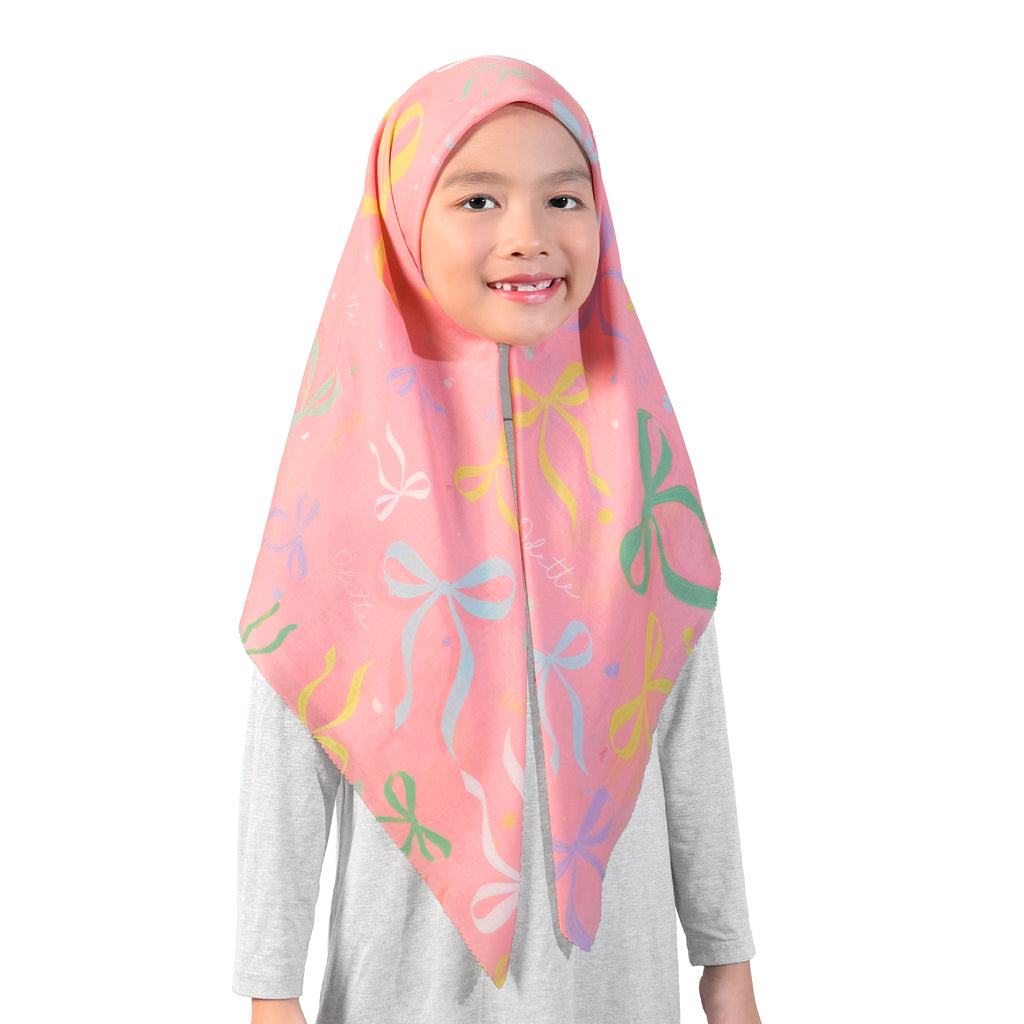 "RAMADHAN & EID SERIES" RIBBON PRINTED HIJAB - CANDY BLUSH