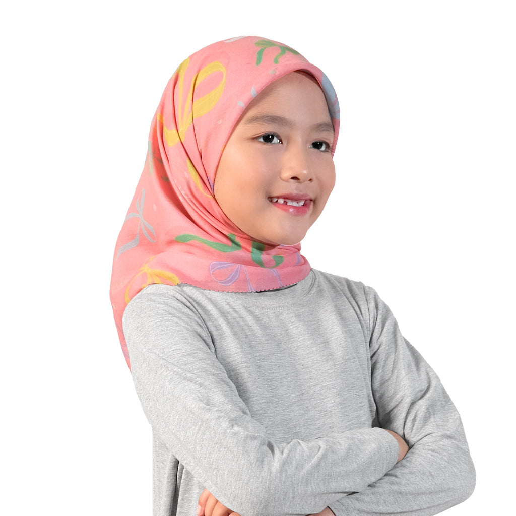 "RAMADHAN & EID SERIES" RIBBON PRINTED HIJAB - CANDY BLUSH