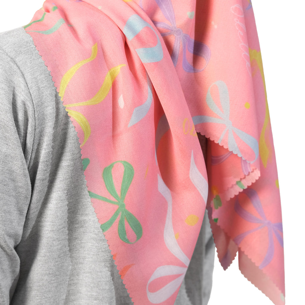 "RAMADHAN & EID SERIES" RIBBON PRINTED HIJAB - CANDY BLUSH