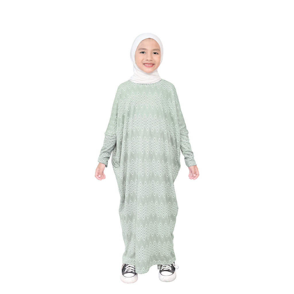 SOO-JIN PATTERN KNIT DRESS - MATCHA