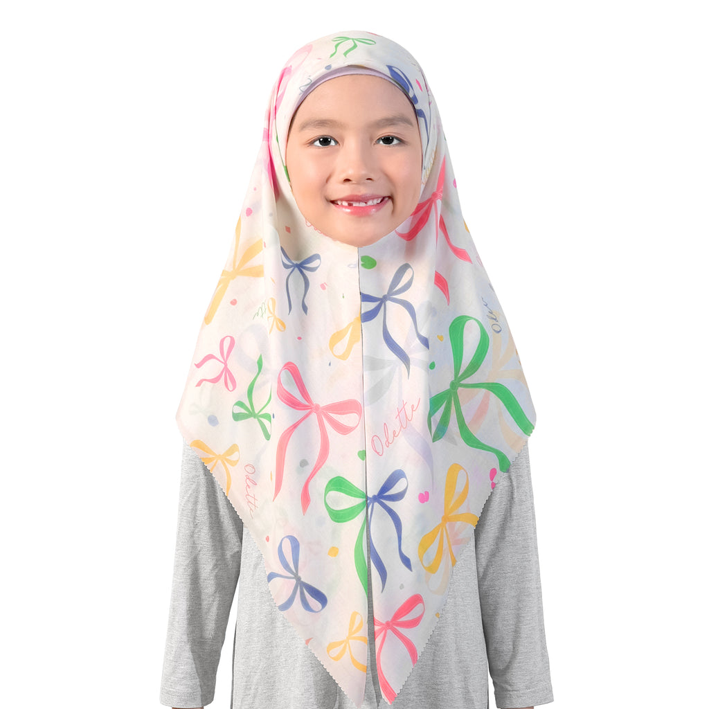 "RAMADHAN & EID SERIES" RIBBON PRINTED HIJAB - COTTON SPRINKLES