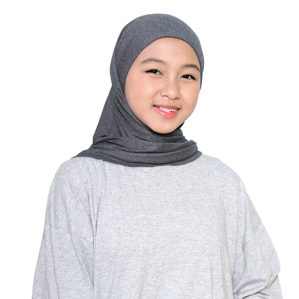 ANISHA HIJAB INSTANT - DARK MISTY GREY