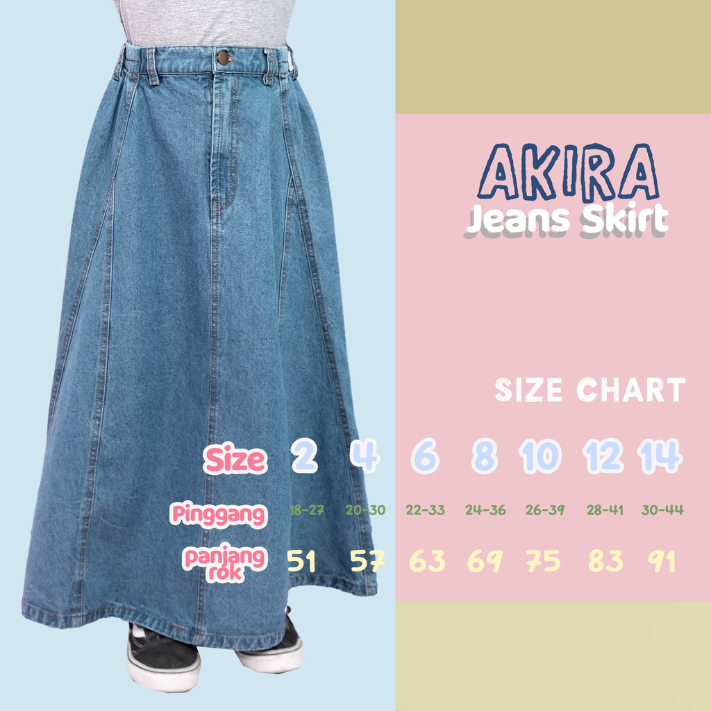 AKIRA JEANS SKIRT - LIGHT BLUE