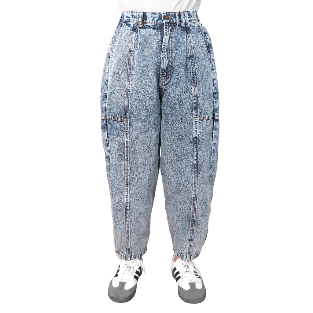REIKO BARREL JEANS PANTS - CLASSIC DENIM BLUE