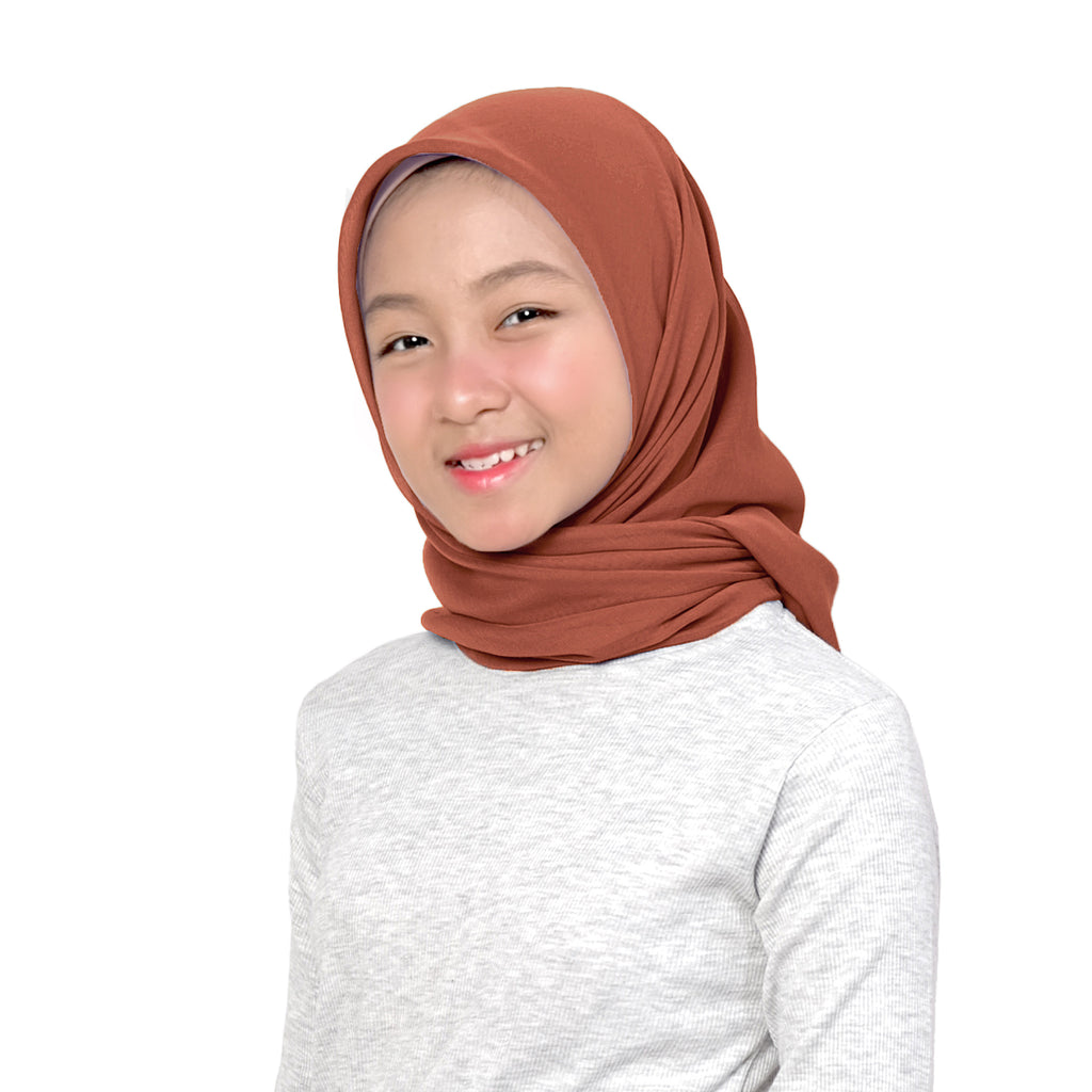 EUN MI SQUARE HIJAB - APRICOT