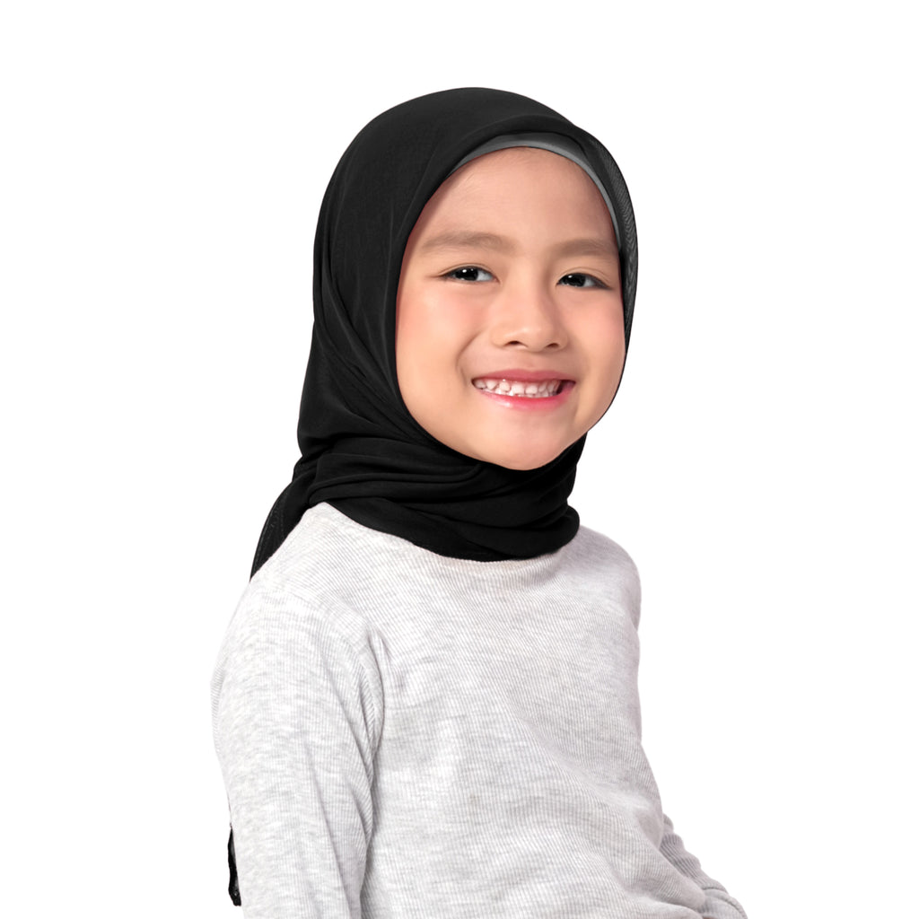 EUN MI SQUARE HIJAB - BLACK