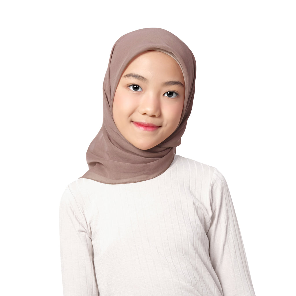 EUN MI SQUARE HIJAB - BROWNIE