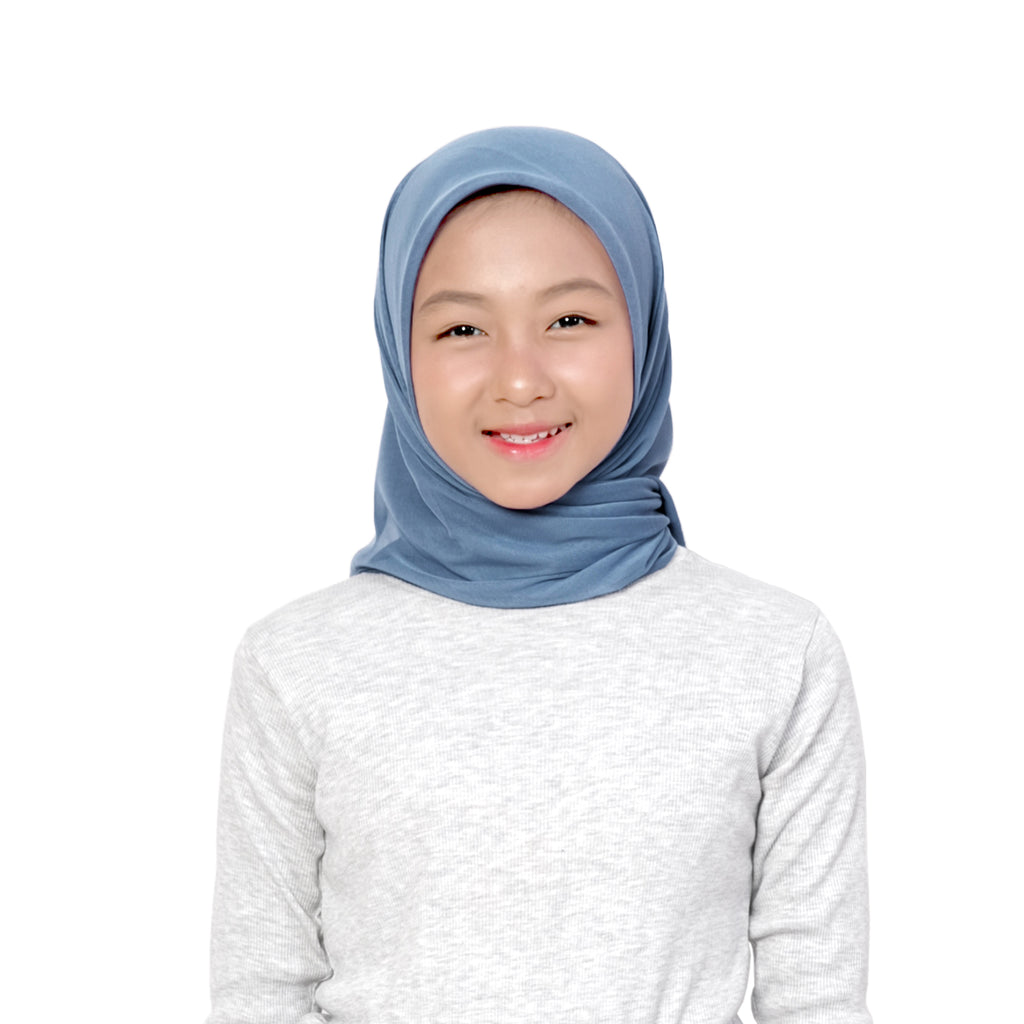 EUN MI SQUARE HIJAB - DENIM