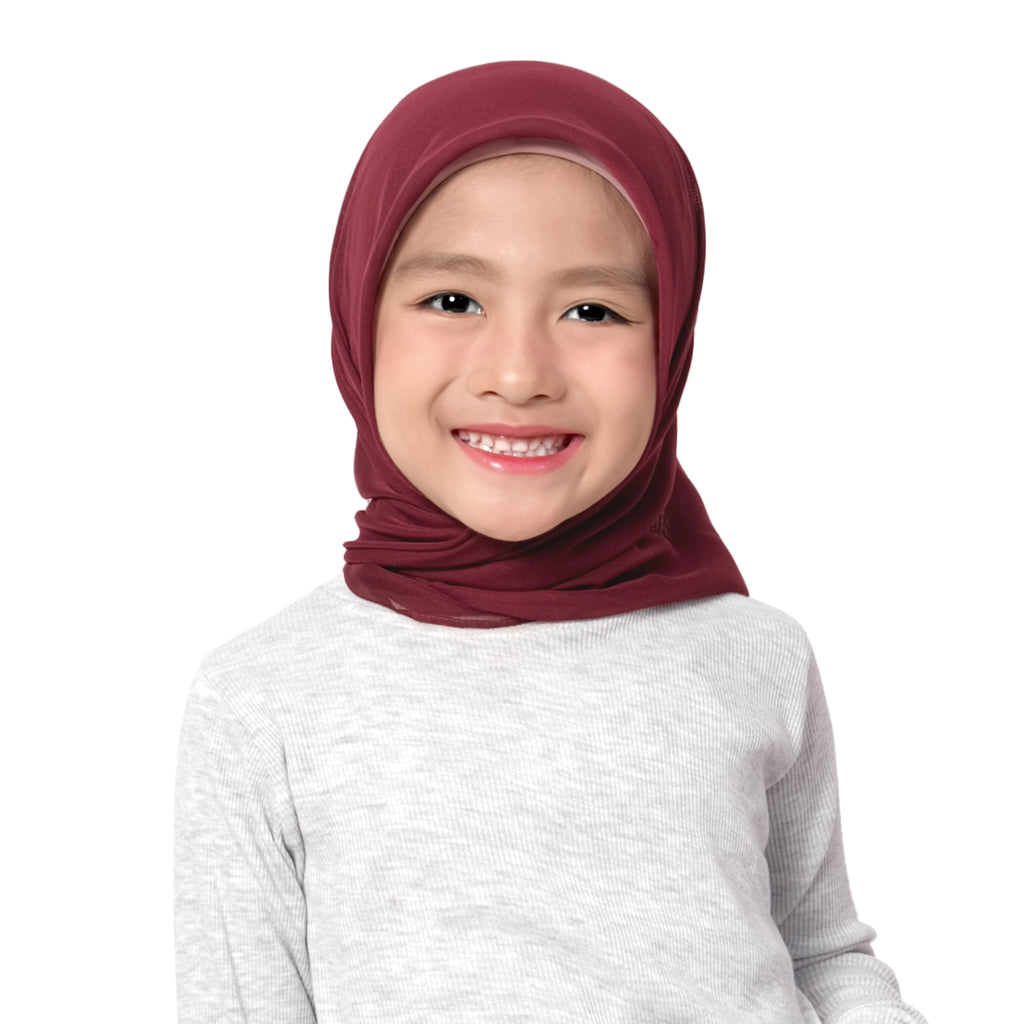 EUN MI SQUARE HIJAB - RUBY RED