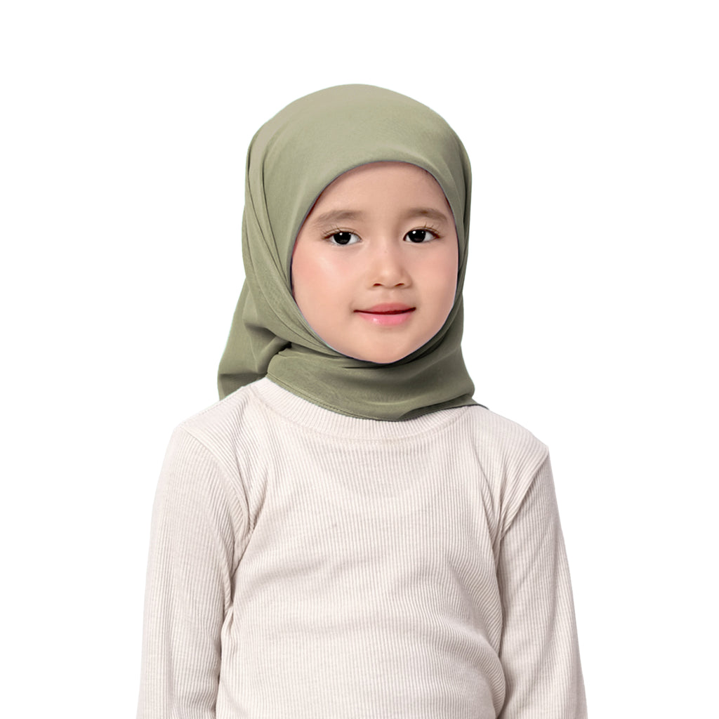 EUN MI SQUARE HIJAB - OLIVE